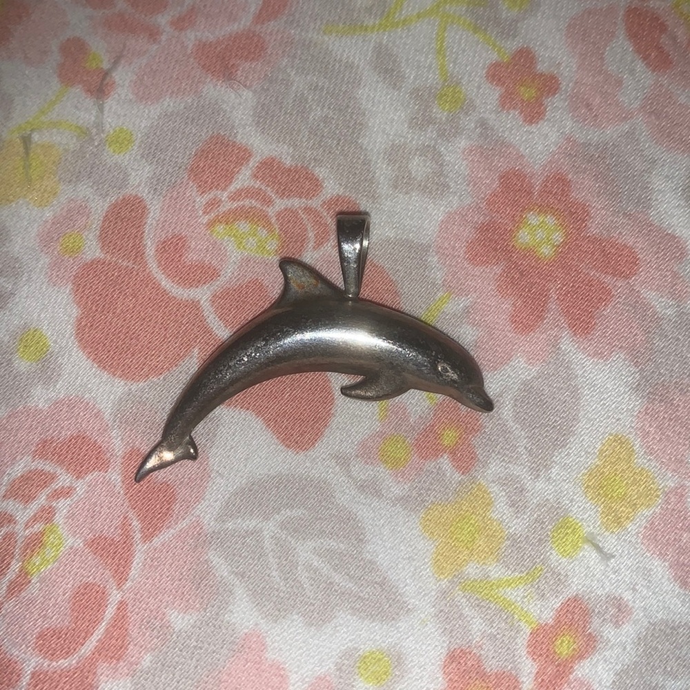 Sterling silver dolphin pendant 🐬